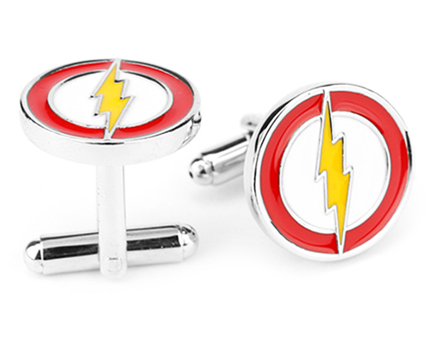 
  
flash super hero lightening symbol cufflinks

